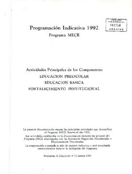 Programación indicativa 1992