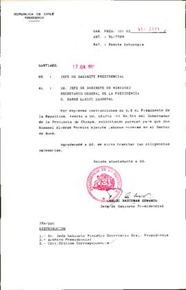 [Remite fotocopia Oficio (0) Nº 514 del Gobernador de la Provincia de Choapa]