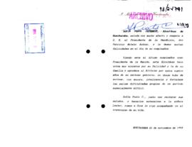 [Saludos de cumpleaños de la Alcaldesa de Huechuraba dirigido al Presidente Patricio Aylwin]