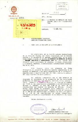 Oficio Nº200 de la Comisión Chilena del Cobre, de su vicepresidente (S), dirigida al señor Jefe de Gabinete de la Presidencia