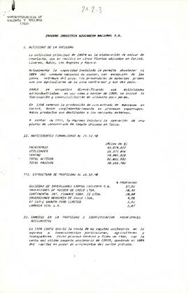 Informe Industria Azucarera Nacional S.A.