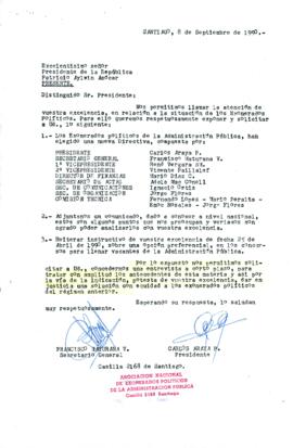 [Asociación Nacional de Exonerados Politicos de la Adm. Pública Informa nueva directiva y solicita audiencia]