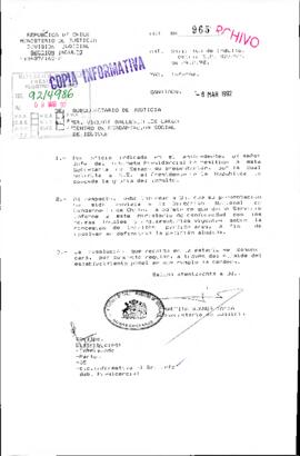 [Copia informativa de Ord. N° 965 de Subsecretario de Justicia dando respuesta al Sr. Vicente Galleguillo]