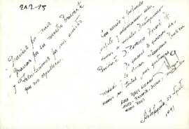 Nota de saludo de la sra. Nora Reyes Guzmán e hijos, de la ciudad de Antofagasta, dirigida al Presidente Patricio Aylwin Azócar