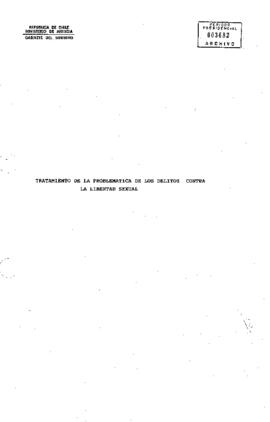 Tratamiento de la Problemática de los delitos contra la libertad sexual