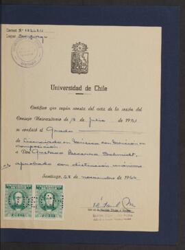 Certificado de Grado