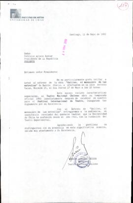 [Invitación al estreno de la obra "Galileo, el mensajero de las estrellas"]