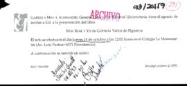 [Invitación a presentación de libro]