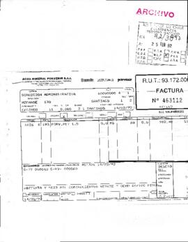 [Factura de aguas mineral]