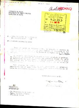 [Fax de Director de Riego, informa en relación a proyecto]