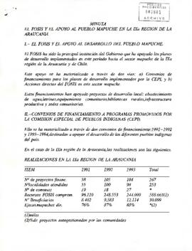 Minuta: El FOSIS y el apoyo al pueblo mapuche en la IXa Región de la Araucanía