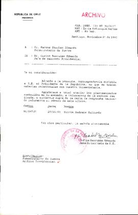 [Remite fotocopia de carta que se indica a Subsecretario de Guerra]