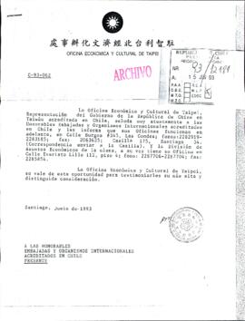 [Envían nuevas oficina de la Oficina Económica y Cultural de Taipei]