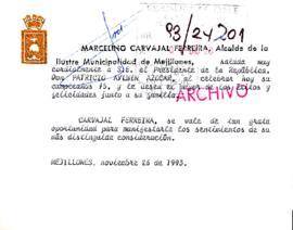 [Saludo del Alcalde de Mejillones dirigido al Presidente Patricio Aylwin]