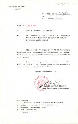 [Carta remitida de Aldo Estay sobre solicitud de apoyo]