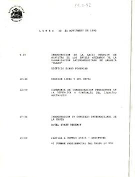Programa lunes 30 de noviembre 1992.