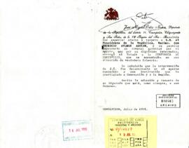 Nota de saludo de José Miguel Ortiz Novoa, Diputado de la República del Distrito 44, Concepción, Chiguayante y San Pedro, dirigida al Presidente de la República, Excmo. Don Patricio Aylwin Azócar