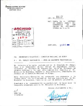 [Sobre respuesta respecto a Proyecto de Regadío de Valle de Putaendo]