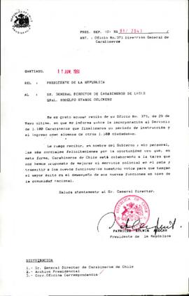 Oficio No. 371 Dirección General de Carabineros