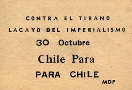 Contra el tirano lacayo del imperialismo: Chile Para para Chile