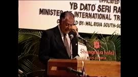 Presidente Aylwin ofrece discurso en Malasia: video