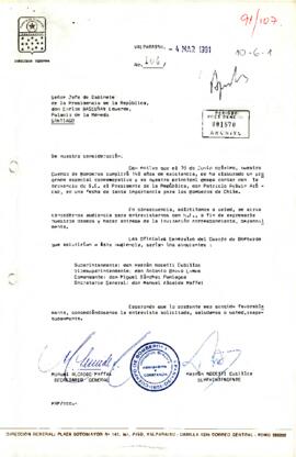[Carta del Cuerpo de Bomberos de Valparaíso]