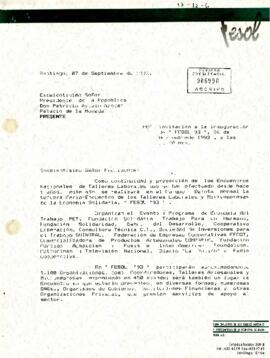 [Carta de invitación a la inauguración de FESOL '93]