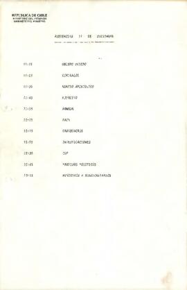 Agenda del 31 de Diciembre de 1990
