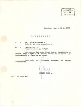 [Remite a Jefe de Gabinete Presidencial]