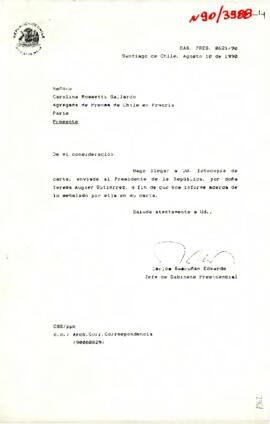 [Solicitud de centro cultural chileno-francés]