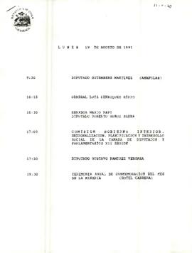 Programa Lunes 19 de Agosto de 1991