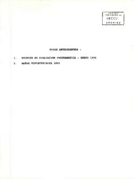 Otros Antecedentes - 1. Reunión de Evaluación Programática - Enero 1992; 2. Metas Ministeriales