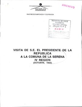 [Visita del Presidente Patricio Aylwin en La Serena en octubre de 1992]