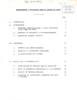 Antecedentes y propuestas para el futuro de CORFO.