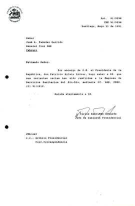 Cartas  remitida a la Empresa de Servicios Sanitarios del Bío-Bio