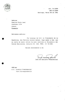 [Se remite carta a Ministerio de Bienes Nacionales]