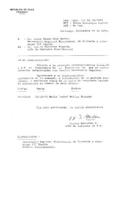 [Oficio Gab. Pres. N° 5686 de Jefe de Gabinete Presidencial, remite copia de carta que se indica]