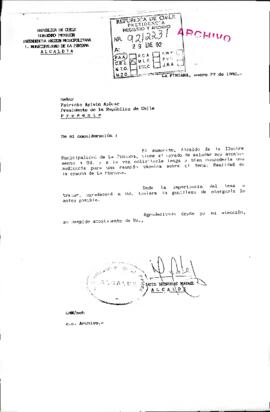 [Alcalde de La Pintana saluda y solicita audiencia]