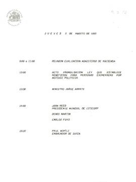 Programa Jueves 05 de Agosto de 1993.