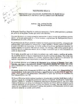Documento EULA 2: Proyecto Laja-Diguillín: Elementos de base de la discrepancia de EULA con direc...