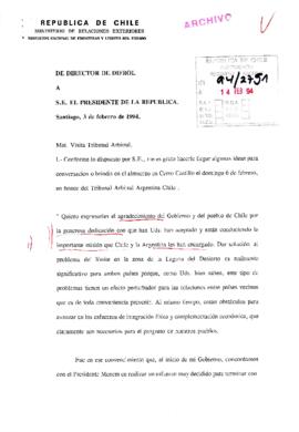 [Director de DIFROL visita Tribunal Arbitral Argentina-Chile]