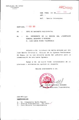 [Remite fotocopia de carta que se indica a Intendente VI Región]