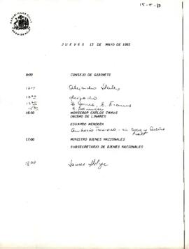[Agenda] Jueves 13 de mayo de 1993
