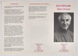 Artículo sobre el Director de Ópera Jack Edwards
