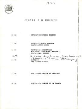 Programa Presidencial, jueves 7 de enero 1993
