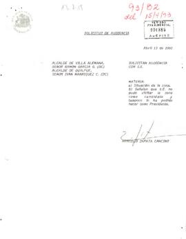 Solicitudes de Audiencia con Alcalde de Villa Alemana Ramón García y Alcalde de Quilpué Iván Manr...