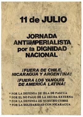 11 de Julio Jornada Antiimperialista por la dignidad nacional
