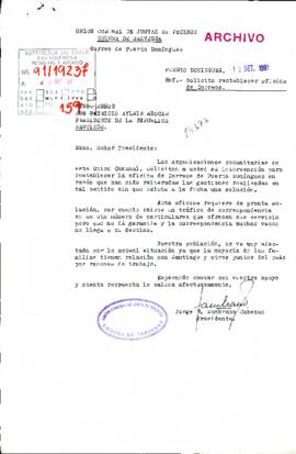 Carta solicita se restablezca la oficina de Correos de Puerto Domínguez
