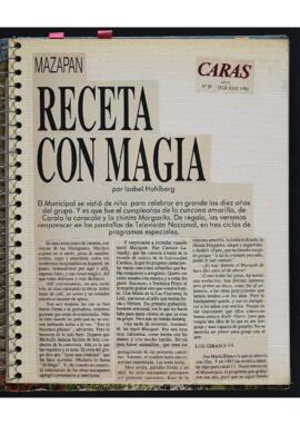 Artículo de Revista Caras : Mazapán Receta con Magia