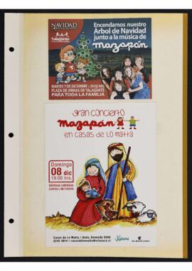Tarjetas publicitarias con eventos del Grupo Mazapán